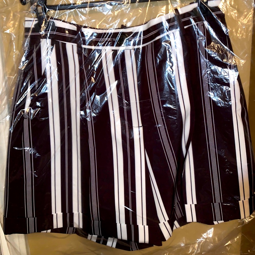 Vertical Brown and White Shorts